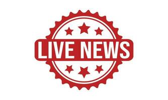 Live News Rubber Stamp Seal Vector