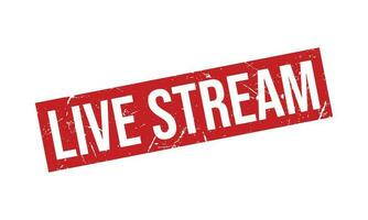 Live Stream Rubber Stamp Seal Vector