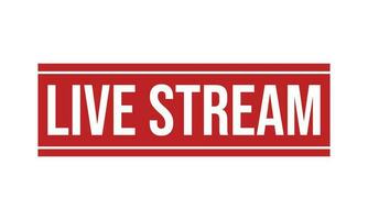 Live Stream Rubber Stamp Seal Vector