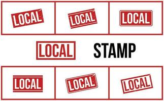 Local Rubber Stamp Set Vector