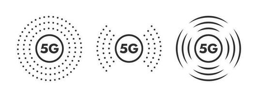 5G network wireless technology icons. Superfast 5G cellular. Vector scalable graphics