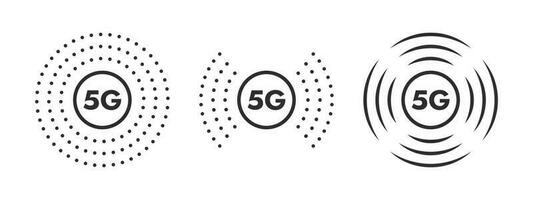 5G network wireless technology icons. Superfast 5G cellular. Vector scalable graphics