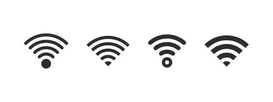 Wifi íconos colocar. inalámbrico Internet señales. inalámbrico conectividad iconos vector escalable gráficos