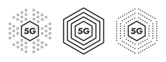 Futuristic cellular network. 5G network wireless technology icons. Superfast 5G cellular. Vector scalable graphics