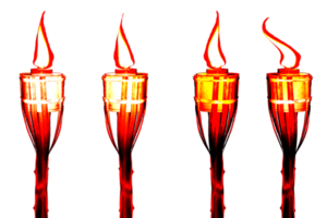 light fire for bamboo lamp posts at night Eid Eve Celebration png