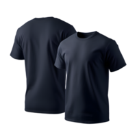 navy blue tshirt on transparent background png