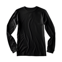 negro camiseta Bosquejo en transparente antecedentes png