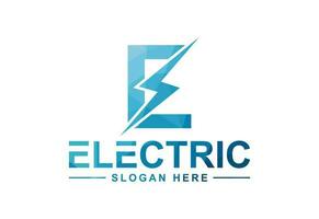 Low Poly and Electric logo, Lighting bolt , Thunder bolt design logo template, vector illustration
