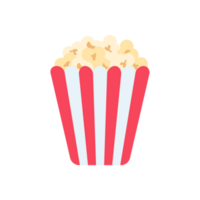 pop corn dans une rouge et blanc papier tasse collations tandis que en train de regarder films dans le cinéma png