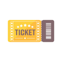 Ripped paper ticket For a movie pass or a show at the cinema png