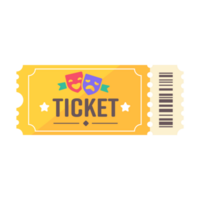 Ripped paper ticket For a movie pass or a show at the cinema png