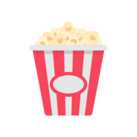 pop corn dans une rouge et blanc papier tasse collations tandis que en train de regarder films dans le cinéma png