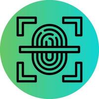Fingerprint Scan Vector Icon Design