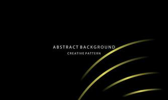 Abstract Geometric Gradient Mock Up 3D Gold Line Background Deep Black Color Simple Elegant Attractive EPS 10 vector