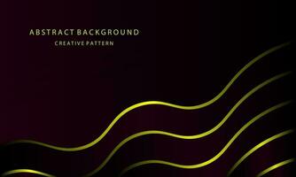 Abstract Geometric Gradient Mock Up 3D Gold Line Background Deep Black Color Simple Elegant Attractive EPS 10 vector