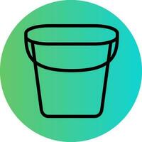 Water Bucket Vector Icon Design