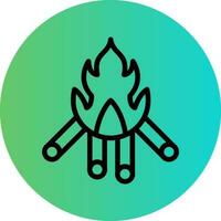 Campfire Vector Icon Design