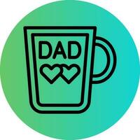 DAD Mug Vector Icon Design