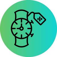 Wristwatch Sale Vector Icon Design