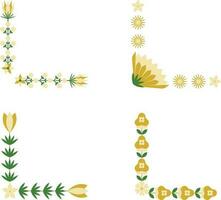 Set of floral design elements. Can be used for invitations, greeting cards, scrapbooking, print vector