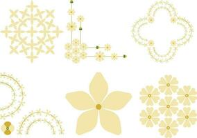 set of elements. Vector set of floral elements for your design. Can be used for invitations, greeting cards, scrapbooking.