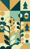 Geometric shapes background vector