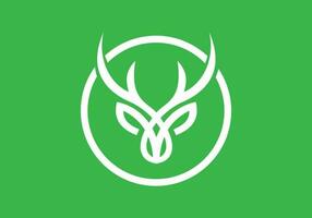 this is a deer head logo design vector