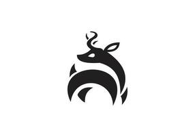 this is a deer head logo design vector