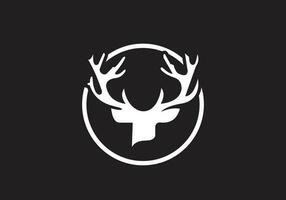 this is a deer head logo design vector