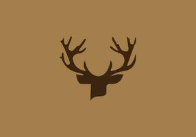 this is a deer head logo design vector