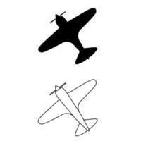 Clásico avión icono vector colocar. maíz ilustración firmar recopilación. aire fuerza símbolo.