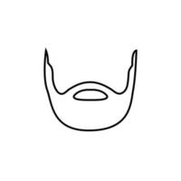 barba icono vector. barbería ilustración signo. peluquero símbolo. vector