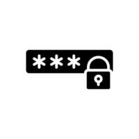 Password icon vector. Protection illustration sign. safety symbol. vector