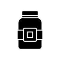 Glass jar icon vector. bottle illustration sign. conservation symbol on white background. vector