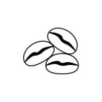 Coffee beans icon vector. caffeine illustration sign. Java symbol or logo. vector