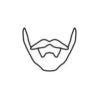 Beard icon vector. barbershop illustration sign. hairdresser symbol. vector