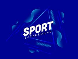 Abstract Sport Background In Blue Color. vector