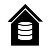 Data House Icon Design vector