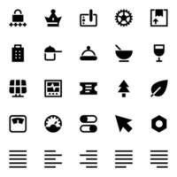 Glyph icons for User interface. vector