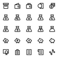 Outline icons for user interface. vector