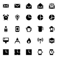 Glyph icons for User interface. vector