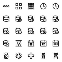 Outline icons for user interface. vector
