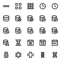 Outline icons for user interface. vector