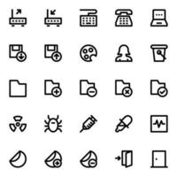 Outline icons for user interface. vector