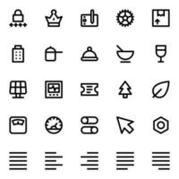 Outline icons for user interface. vector