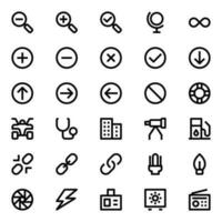 Outline icons for user interface. vector