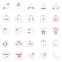 Two color outline icons for User interface. vector