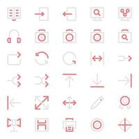 Two color outline icons for User interface. vector