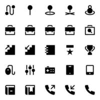 Glyph icons for User interface. vector