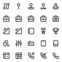 Outline icons for user interface. vector